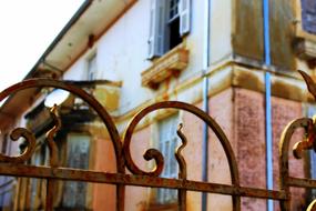 close up of a brown fence