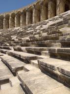 stone benches in the coliseum