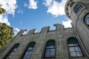 castle facade with view of the sky