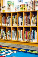 Shelves with Books for Kids