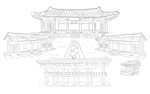 Sketch of a chinese style building structure