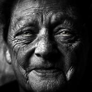 old woman face wrinkles