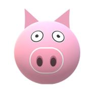 pig pink head clipart