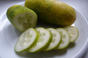 stewed cucumber on a plate