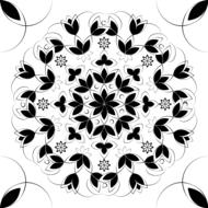 pattern design flower round