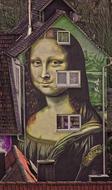 Mona Lisa Painting Hauswand