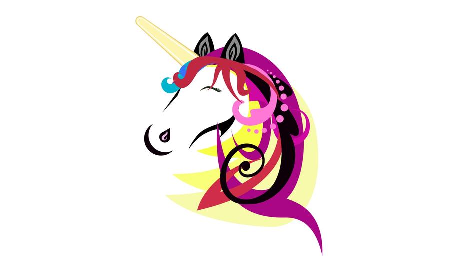 unicorn horse cartoon design cute