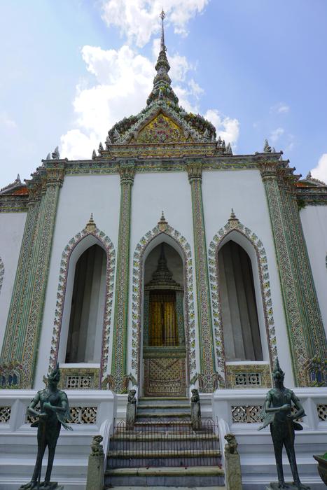 a magnificent temple with sculptures