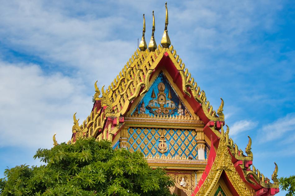 Chinese house against the sky