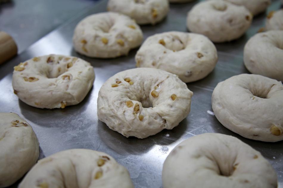Cooking baked goods on a tray