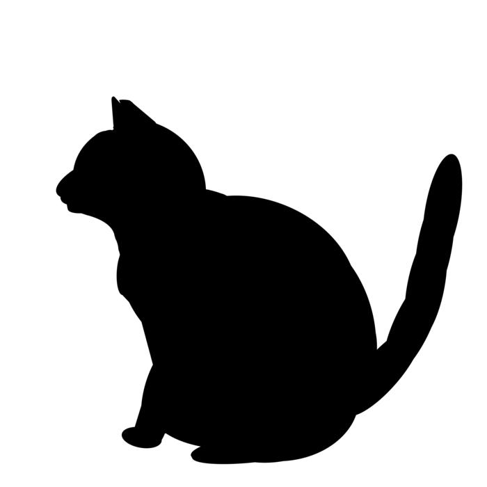 cat silhouette on a white background
