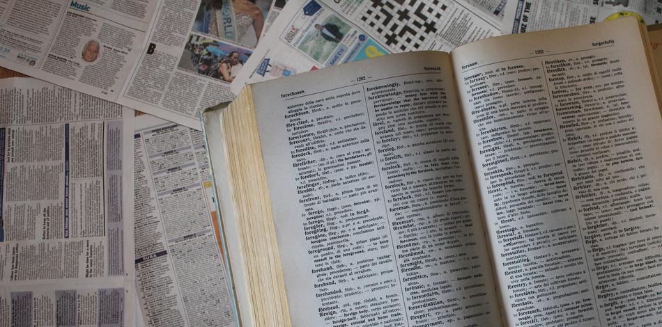 Dictionary Background Header