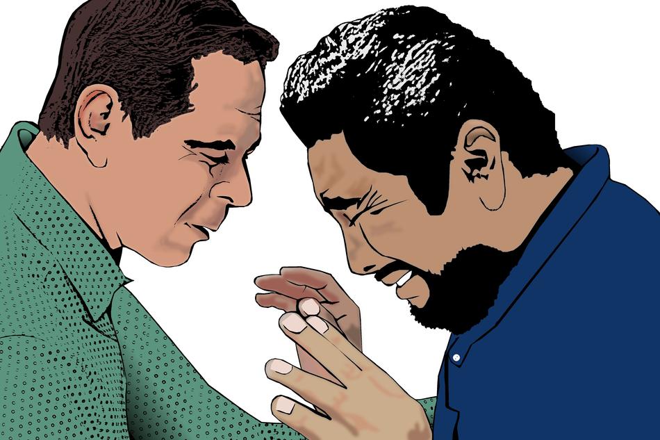 clipart of pastor man comforting prayer
