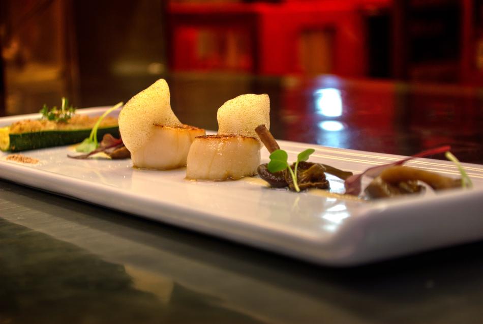 delicious scallop dinner