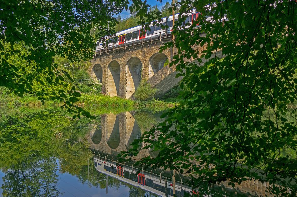 Railway Bridge Stone Train