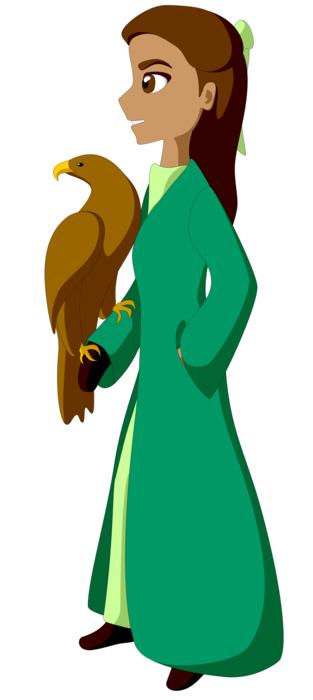 falconry pet girl