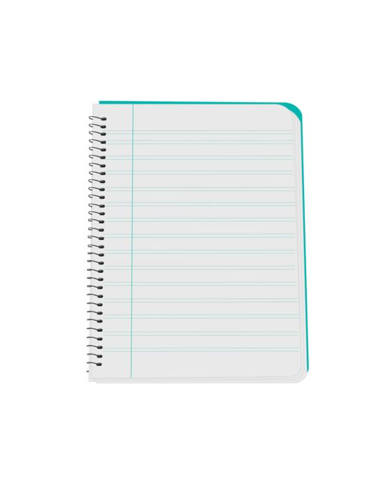 blank notepad on white background