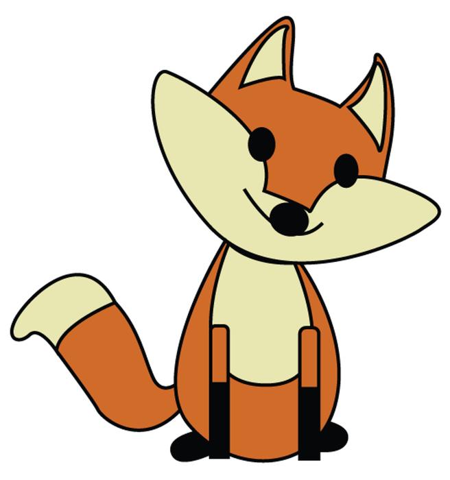 fox animal cartoon drawing sketch