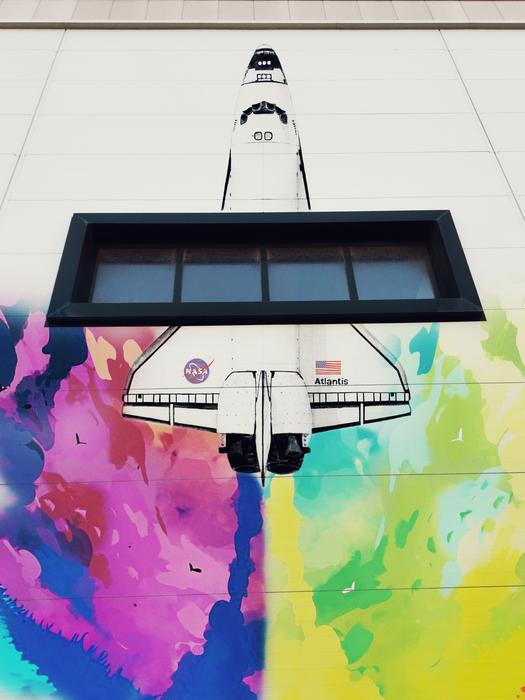 Colorful Space Shuttle Painting