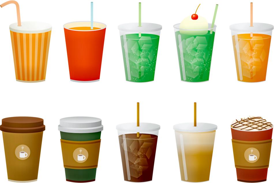 Different icons for beverage glasses