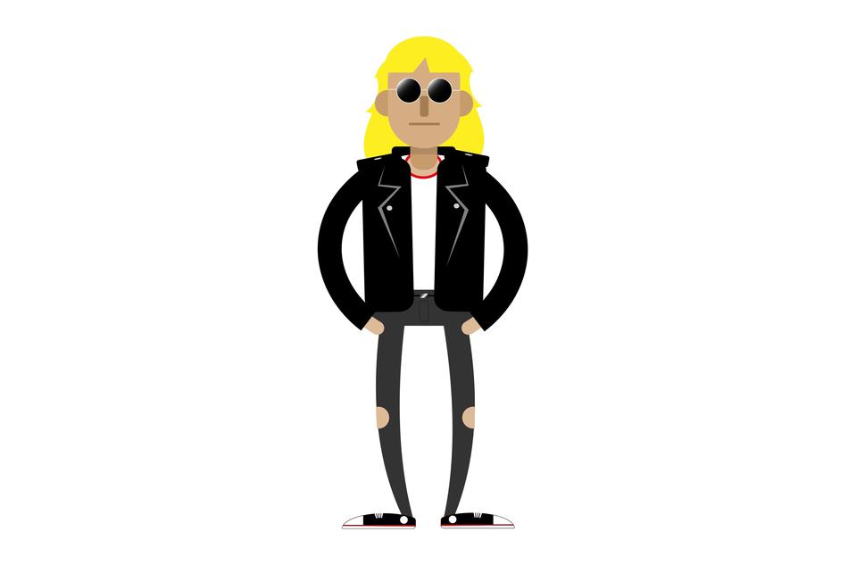 rokstar musician drawing