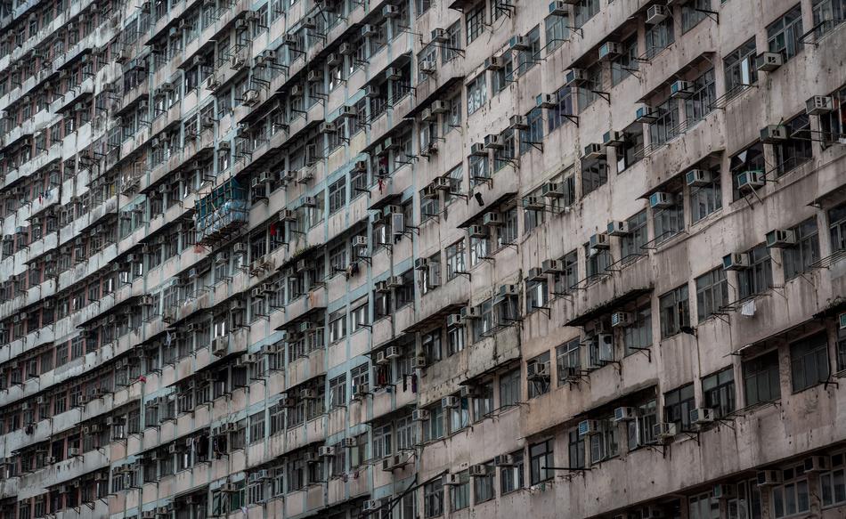 facade of a residential building in Hong Kong