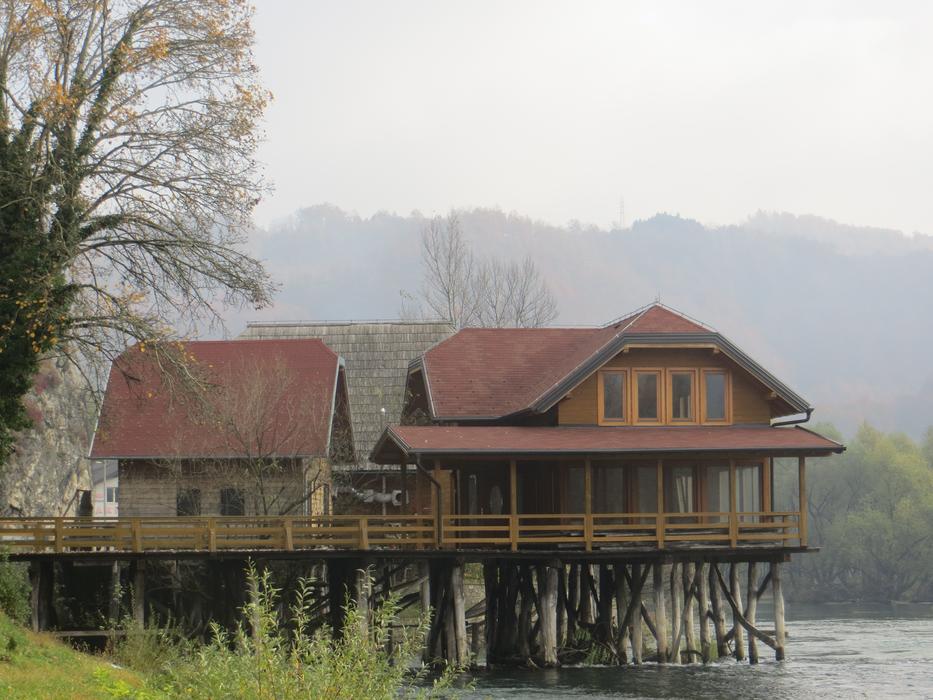 House cottage on pier Landscape