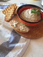 topped bread