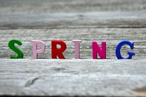 Colorful spring Letters