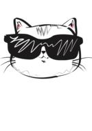 cat head art illustration