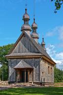 old wooden church view