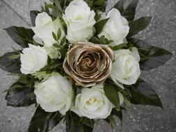 white roses bouquet beautifully