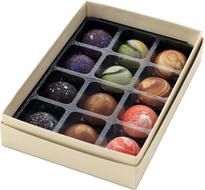 packaged colored truffles