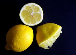 Sour ripe lemon on the table
