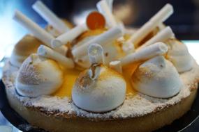 delicious cake with decorations