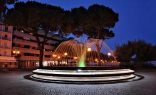 Fountain Night Evening