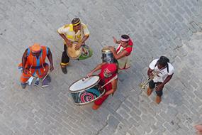 Group Of People street musician