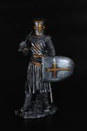 knight in armor with black background