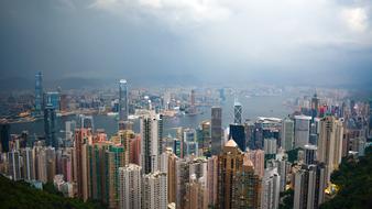 Hong Kong city Skyline Architecture