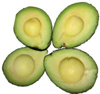 Peeled seedless avacado