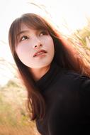 Sunset Beautiful Woman Vintage