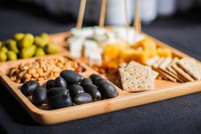 healthy snacks on a tray