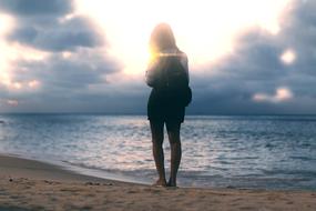 seaside girl on the beach