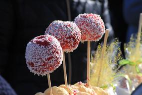 sweet apples in sugar