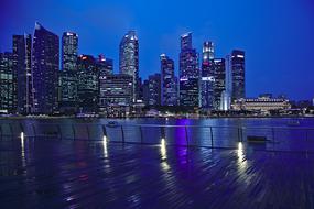 Skyscrapers Singapore Night