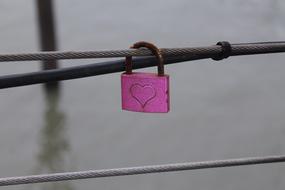 a pink castle with a heart cut out