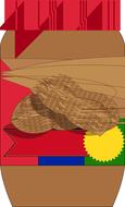 Peanut graphic drawing