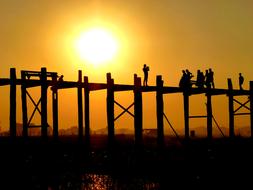 Sunset Bridge Burma