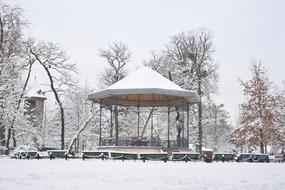 Snowy Kiosk Garden