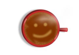 coffee mug with a smile